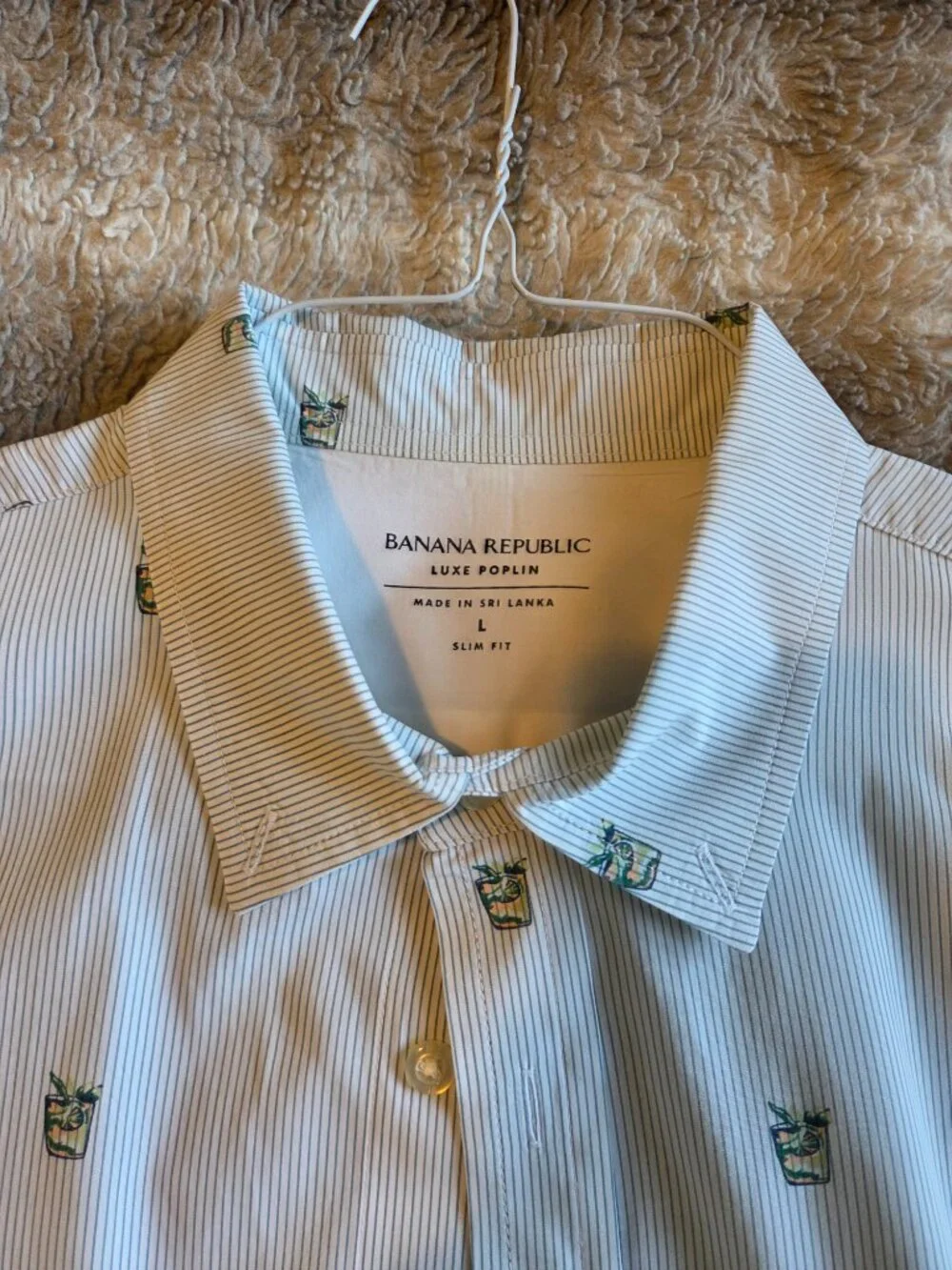 Banana Republic cocktail print shirt size L